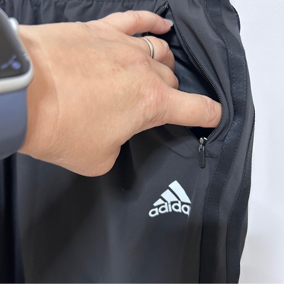 Adidas Black lightweight Recycled Polyester Joggers women’s Size Large Sports - Picture 2 of 10